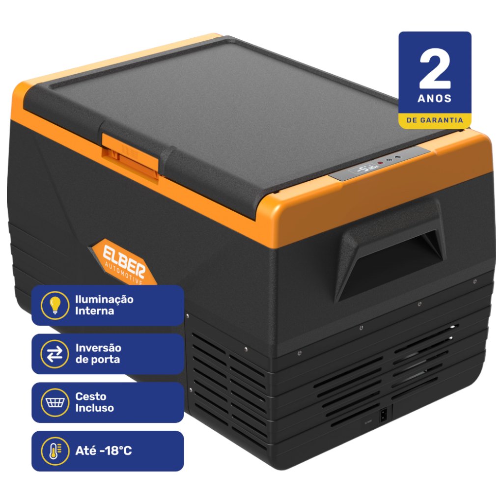 GELADEIRA PORTÁTIL BLACK 50L 12V 24V - ELBER